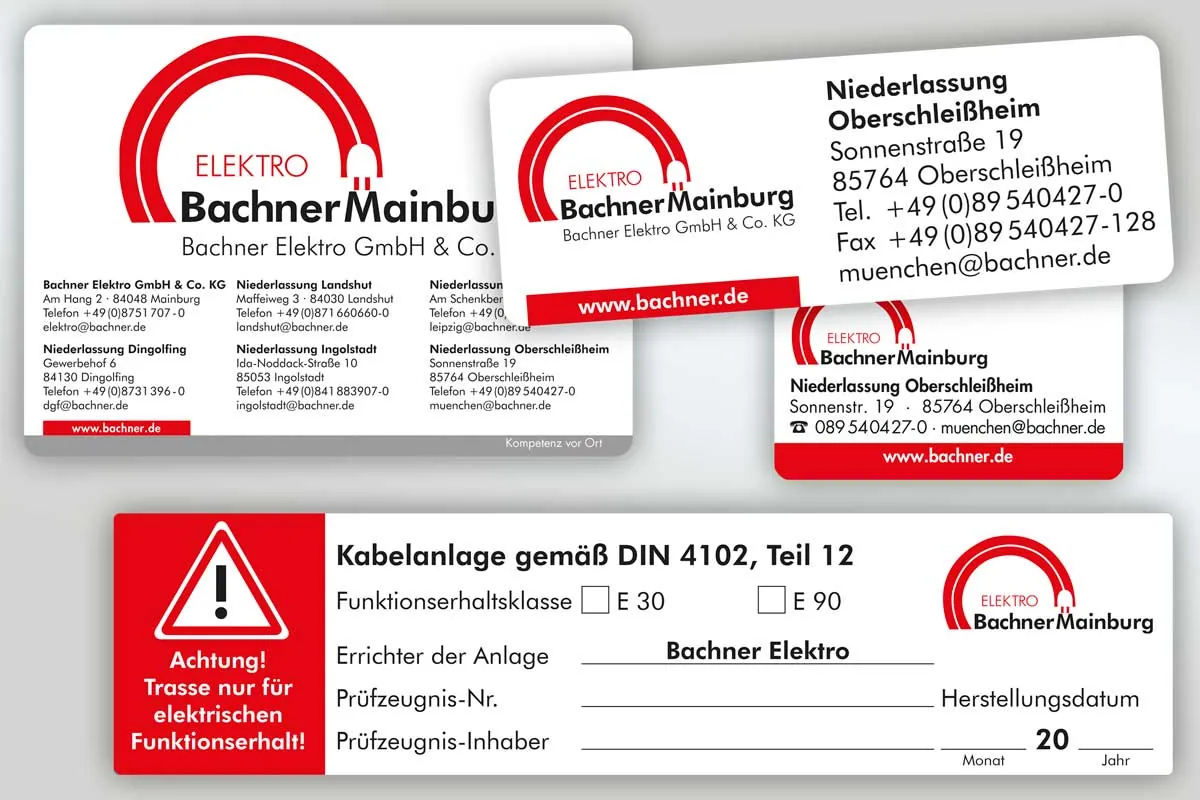 Individuell bedruckte Geräteaufkleber mit Firmenlogo